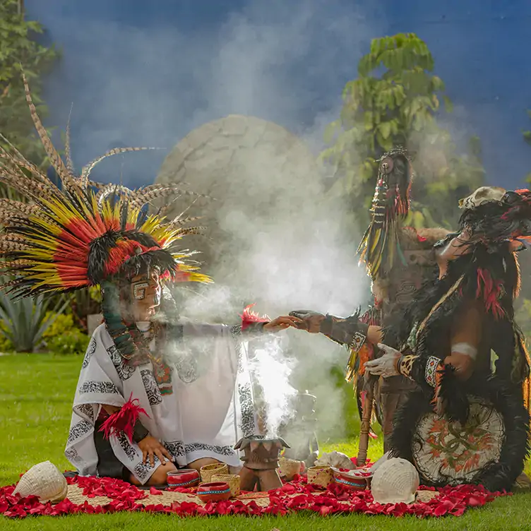 Danzas y rituales prehispánicos en Ciudad Sagrada en Puebla